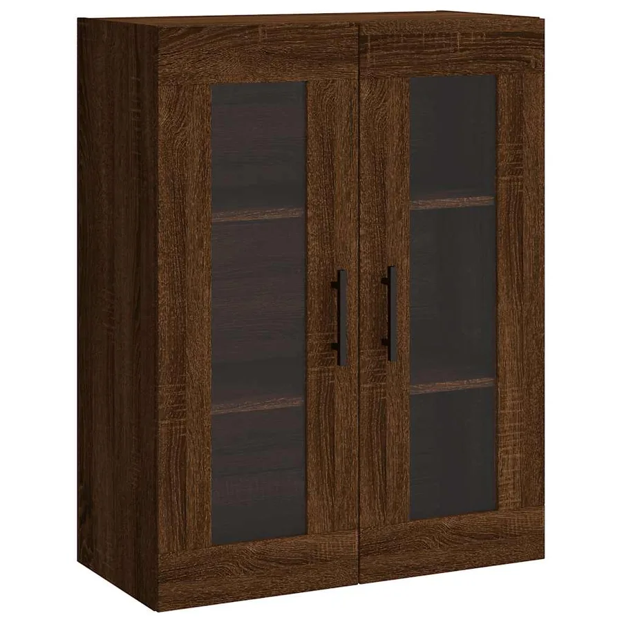 Armoire murale chêne marron 69,5x34x90 cm - 2