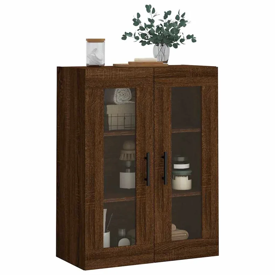 Armoire murale chêne marron 69,5x34x90 cm - 4
