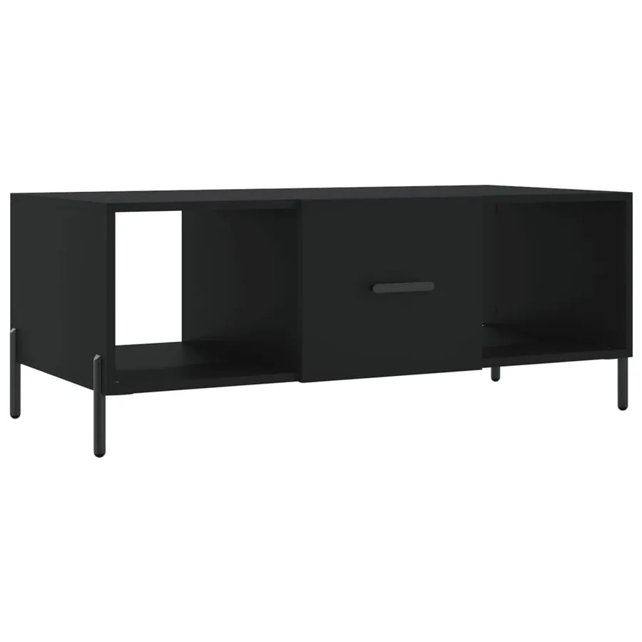 Table basse noir 102x50x40 cm bois d'ingénierie - 2