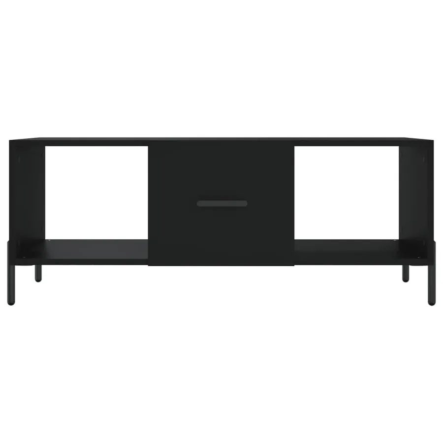Table basse noir 102x50x40 cm bois d'ingénierie - 5