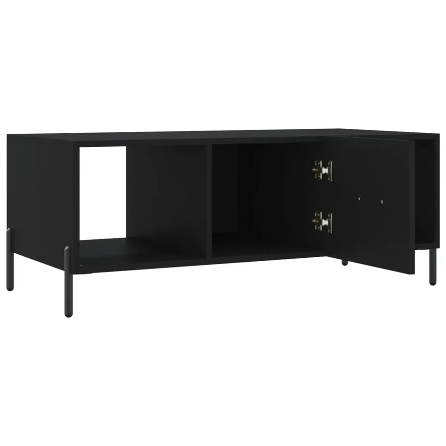 Table basse noir 102x50x40 cm bois d'ingénierie - 6