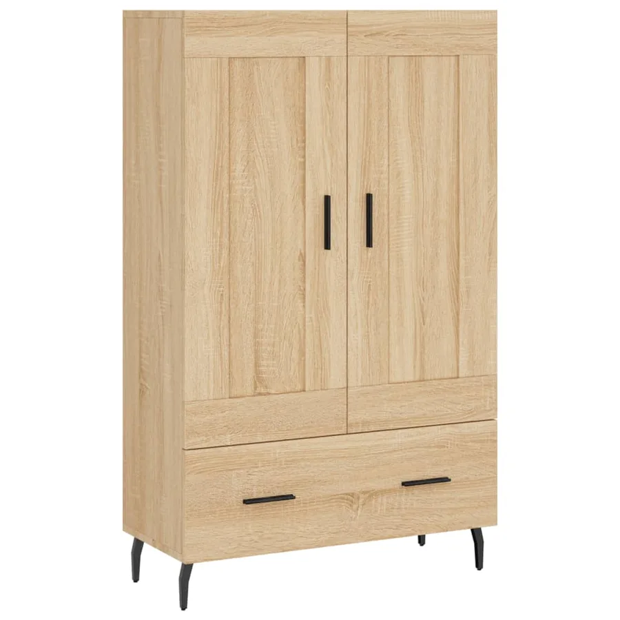 Buffet haut chêne sonoma 69,5x31x115 cm bois d'ingénierie - 2