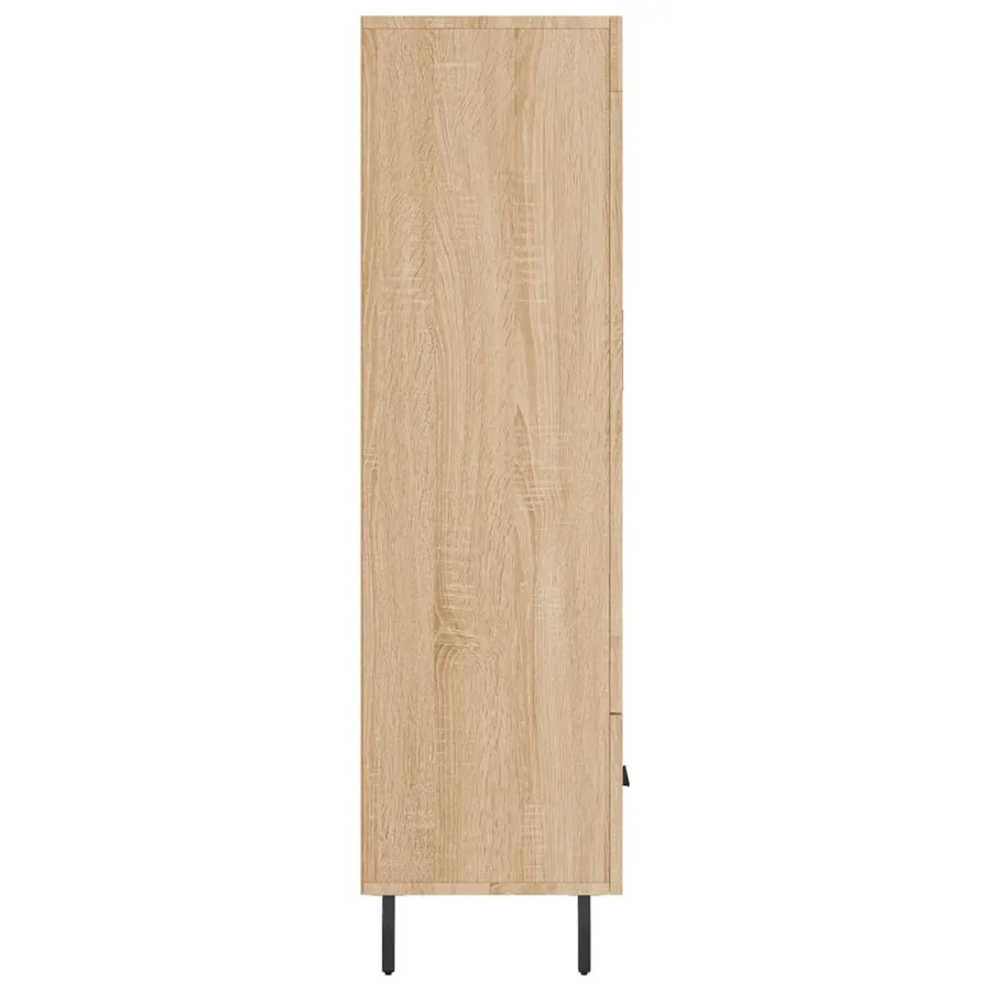 Buffet haut chêne sonoma 69,5x31x115 cm bois d'ingénierie - 7