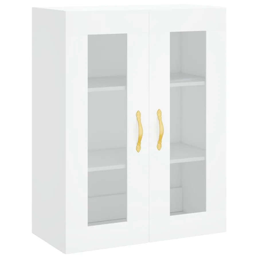 Buffet haut Blanc 69,5x34x180 cm Bois d'ingénierie - 5