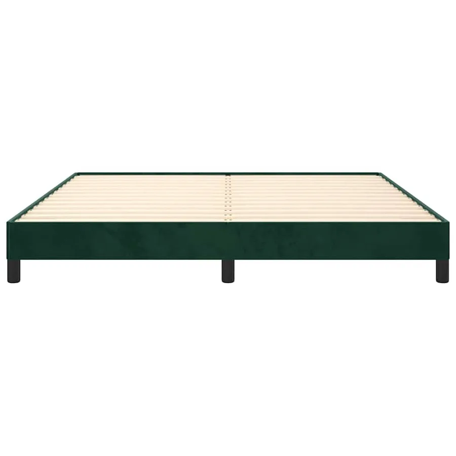 Cadre de lit sans matelas vert foncé 180x200 cm velours - 5