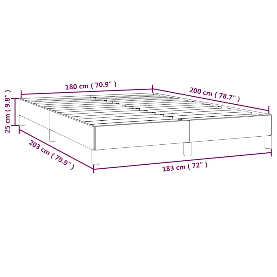 Cadre de lit sans matelas vert foncé 180x200 cm velours - 9