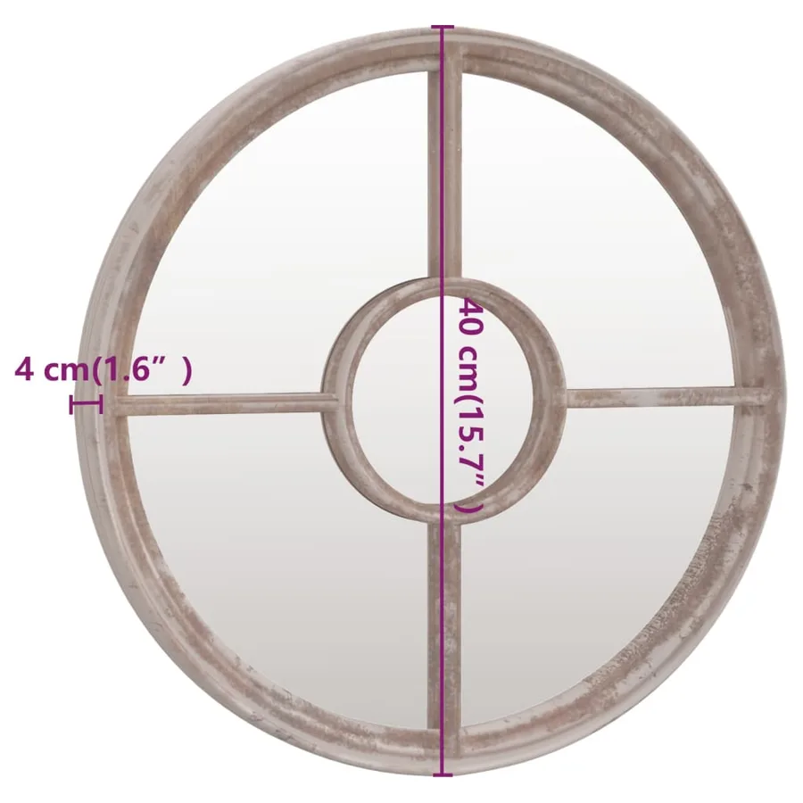 Miroir de jardin Sable 40x4 cm Fer Rond utilisation extérieure - 6