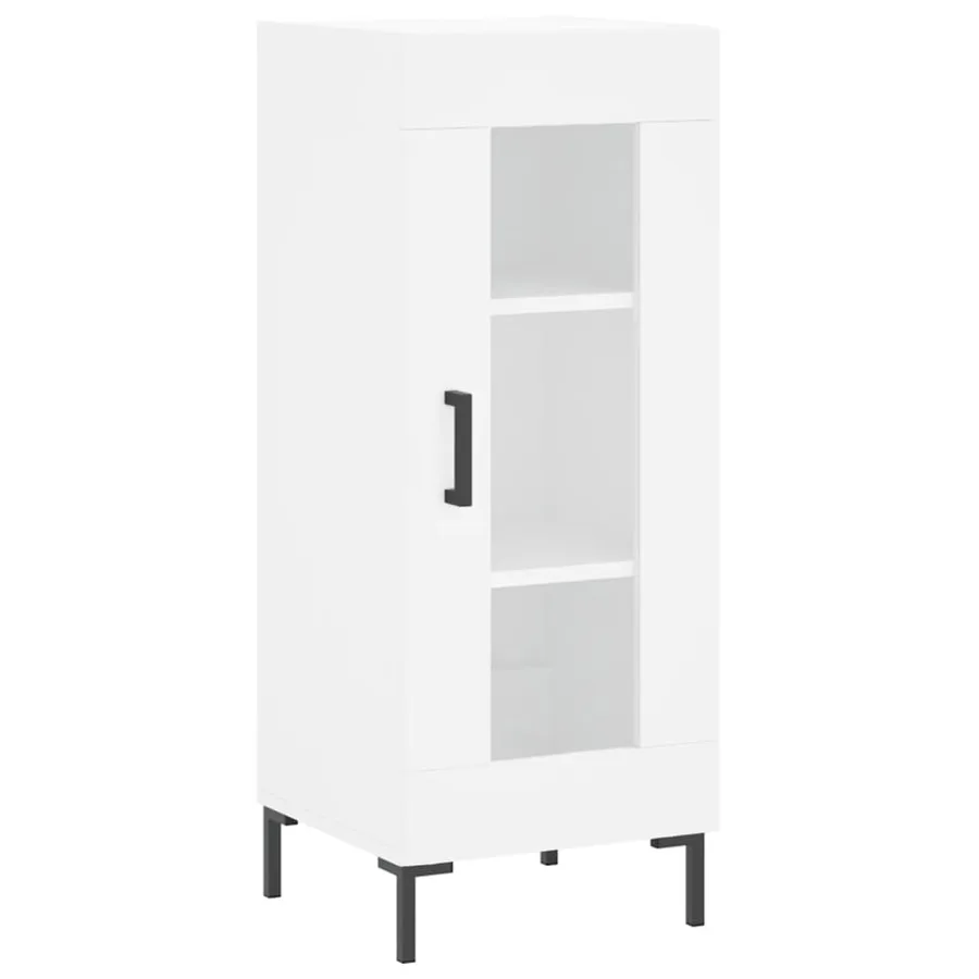 Buffet haut Blanc 34,5x34x180 cm Bois d'ingénierie - 5