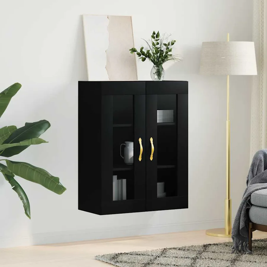 Armoire murale noir 69,5x34x90 cm - 3