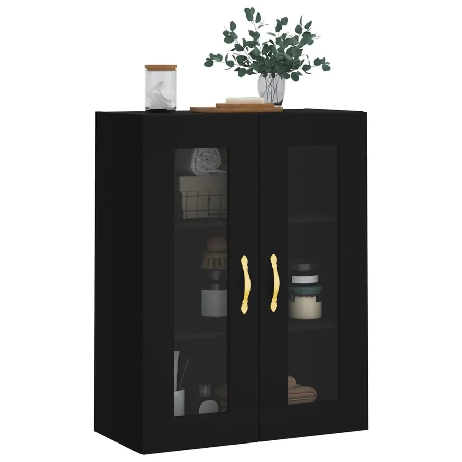 Armoire murale noir 69,5x34x90 cm - 4