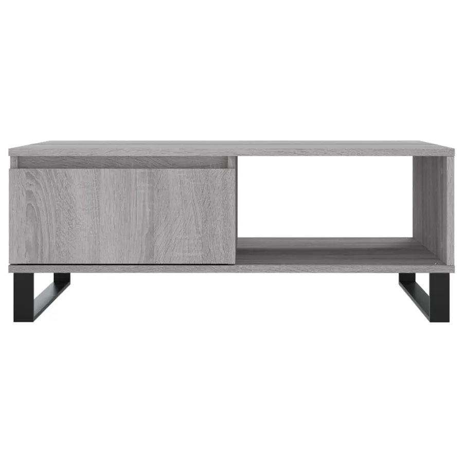 Table basse sonoma gris 90x60x35 cm bois d'ingénierie - 5