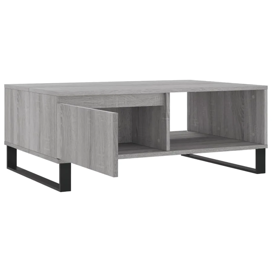 Table basse sonoma gris 90x60x35 cm bois d'ingénierie - 6