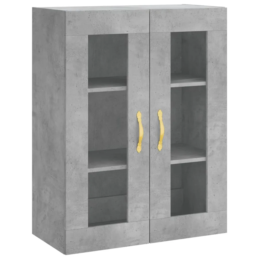 Buffet haut Gris béton 69,5x34x180 cm Bois d'ingénierie - 5