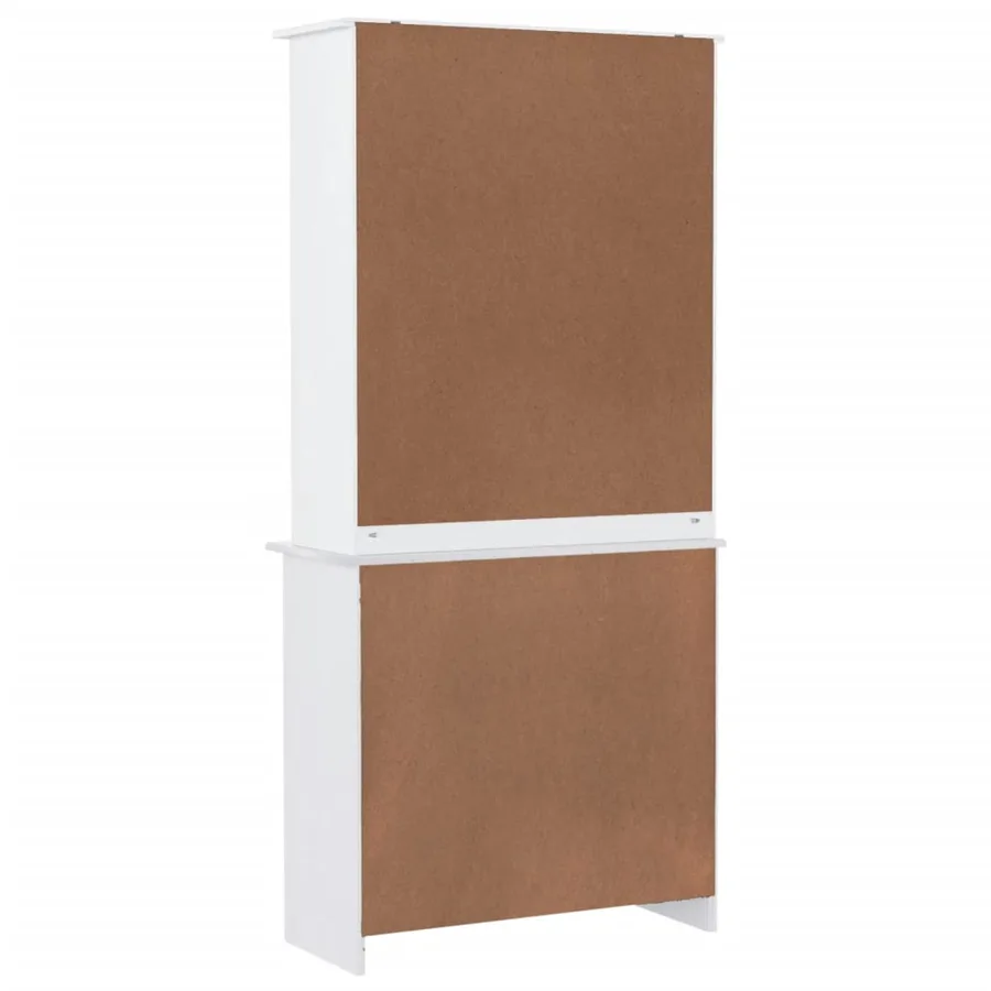 Buffet ALTA blanc 77x35x165 cm bois massif de pin - 6