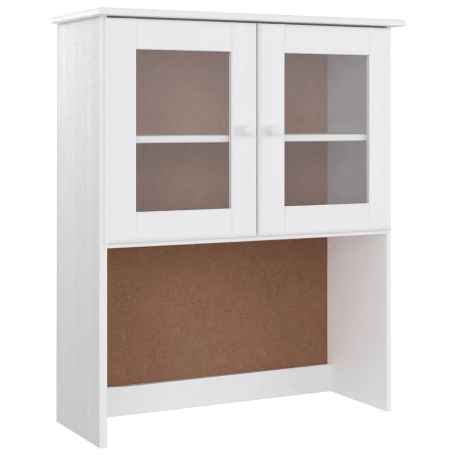 Buffet ALTA blanc 77x35x165 cm bois massif de pin - 7
