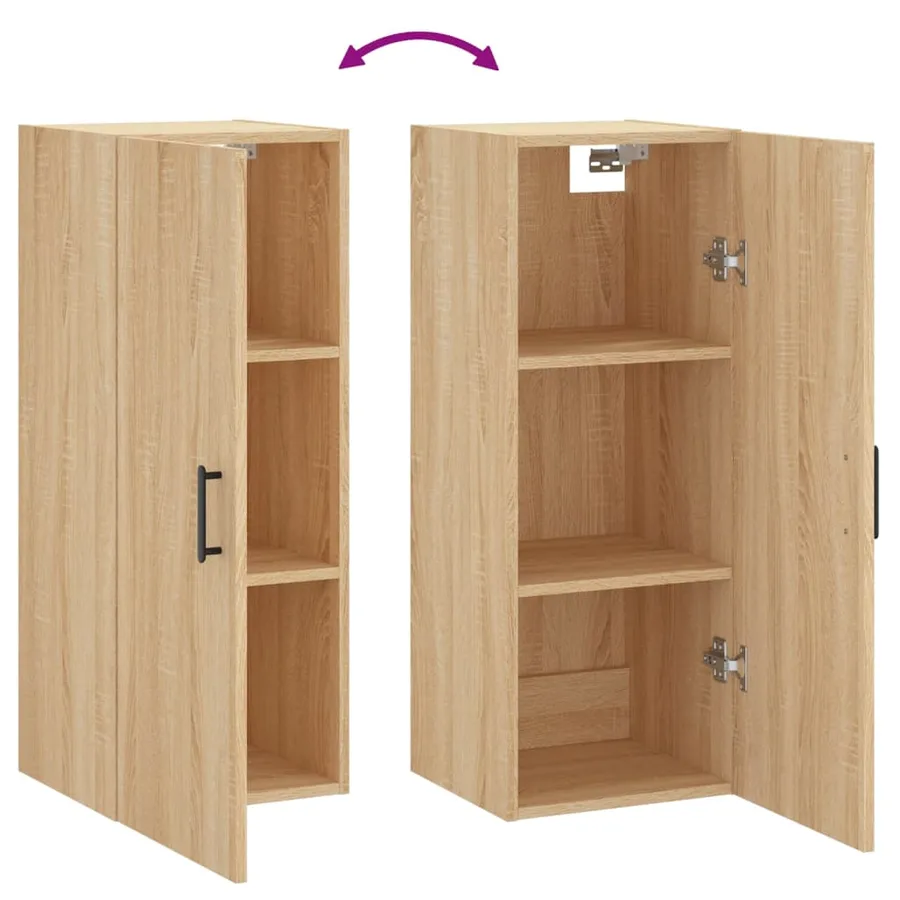 Armoire murale chêne sonoma 34,5x34x90 cm - 10
