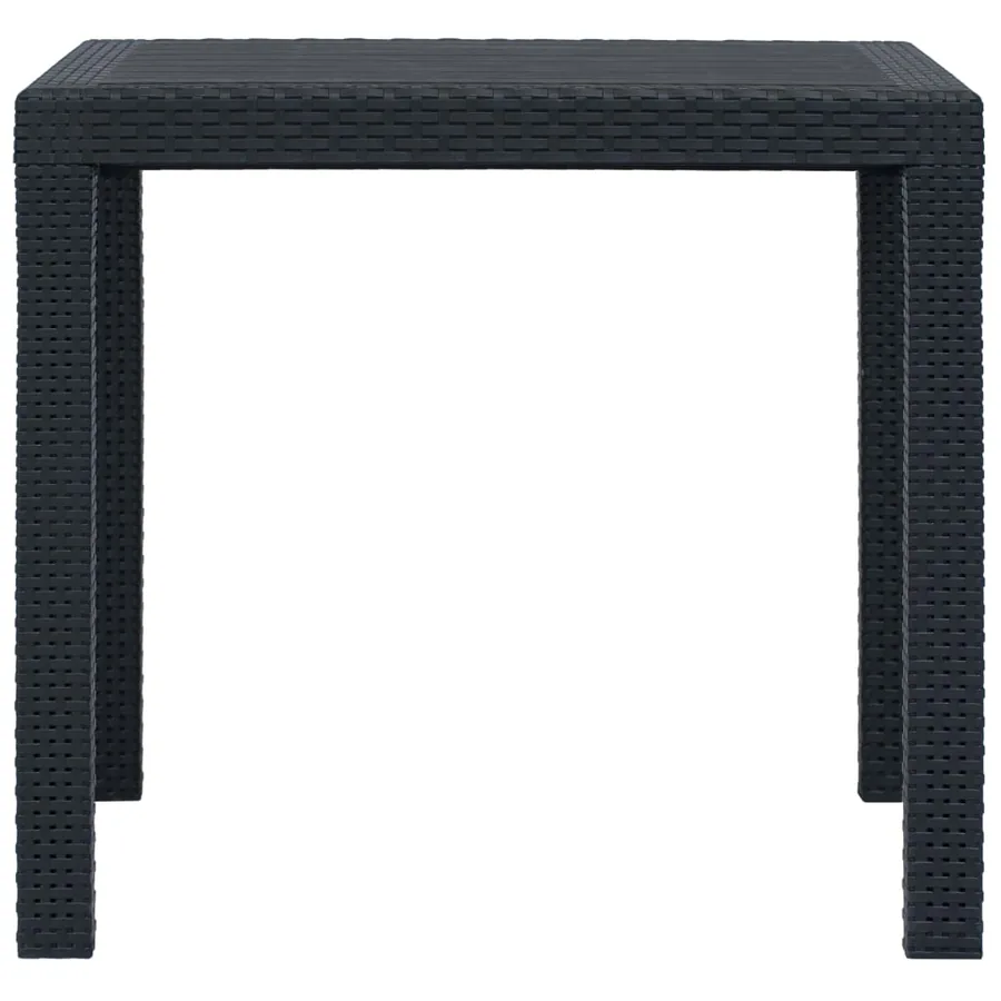 Ensemble de bistro 3 pcs Plastique Anthracite Aspect de rotin - 8