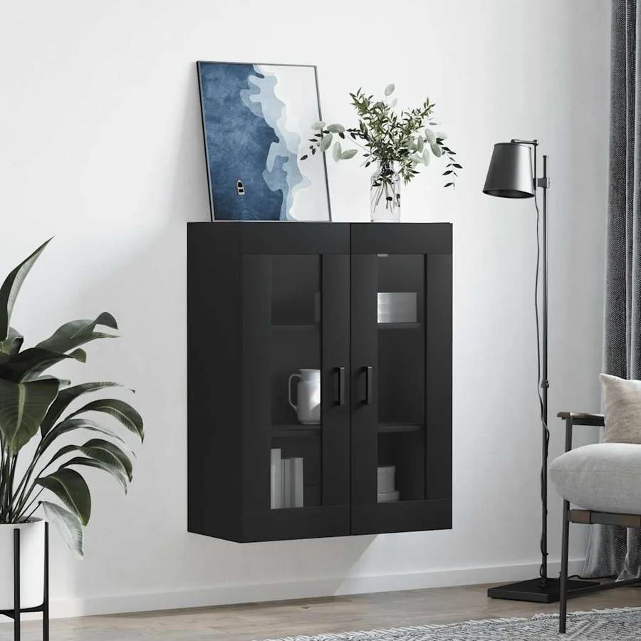 Armoire murale noir 69,5x34x90 cm - 3