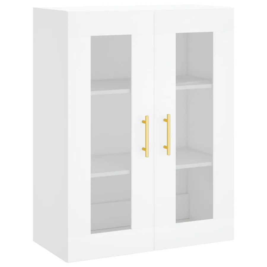Armoires murales 2 pcs blanc bois d'ingénierie - 5