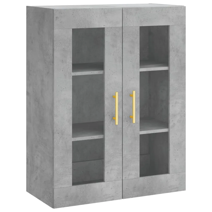 Buffet haut Gris béton 69,5x34x180 cm Bois d'ingénierie - 5