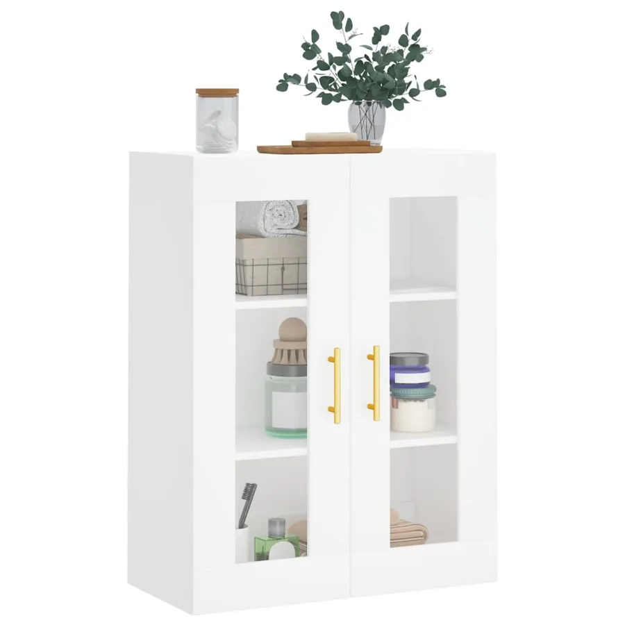 Armoire murale blanc 69,5x34x90 cm - 4