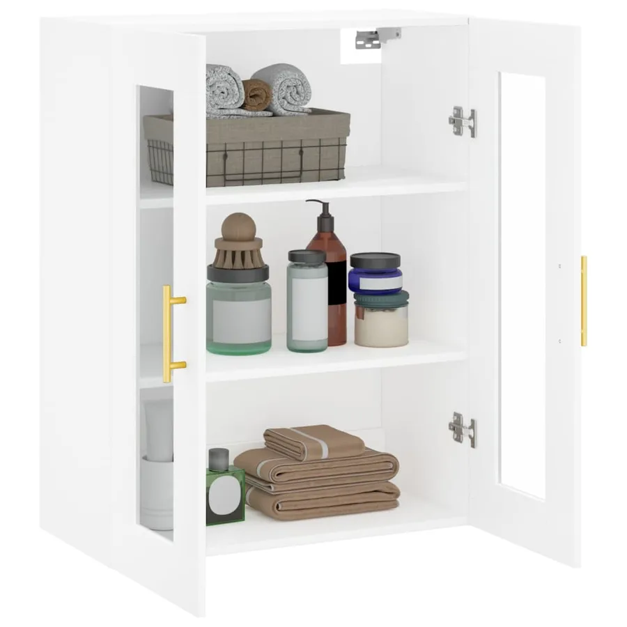 Armoire murale blanc 69,5x34x90 cm - 5