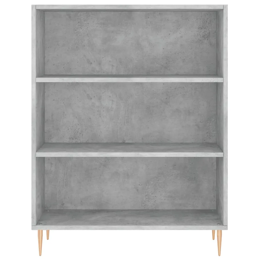 Buffet haut Gris béton 69,5x34x180 cm Bois d'ingénierie - 8