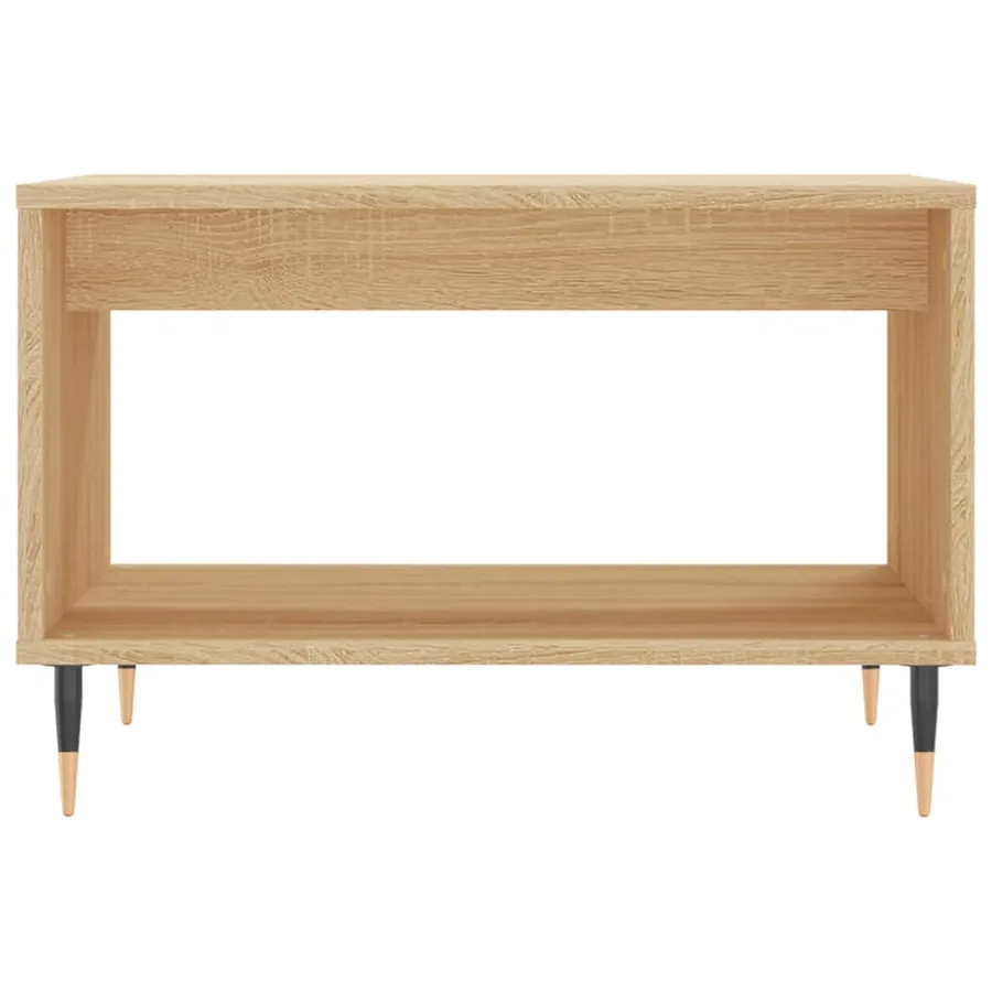 Table basse chêne sonoma 60x50x40 cm bois d'ingénierie - 4