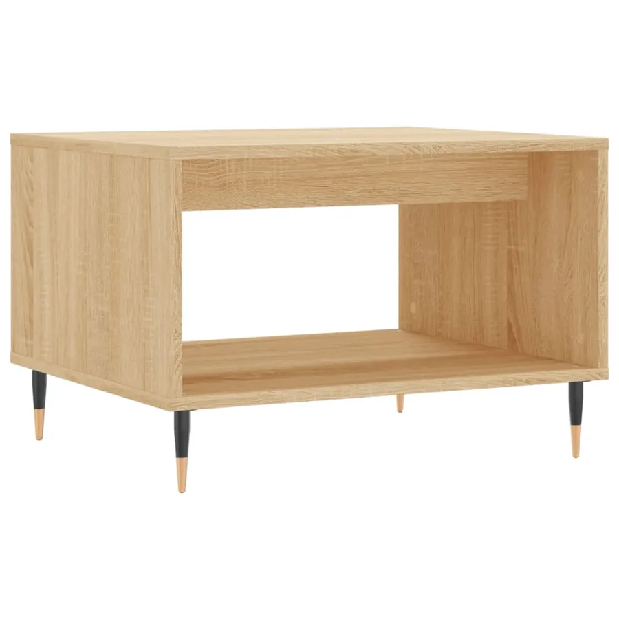 Table basse chêne sonoma 60x50x40 cm bois d'ingénierie - 6