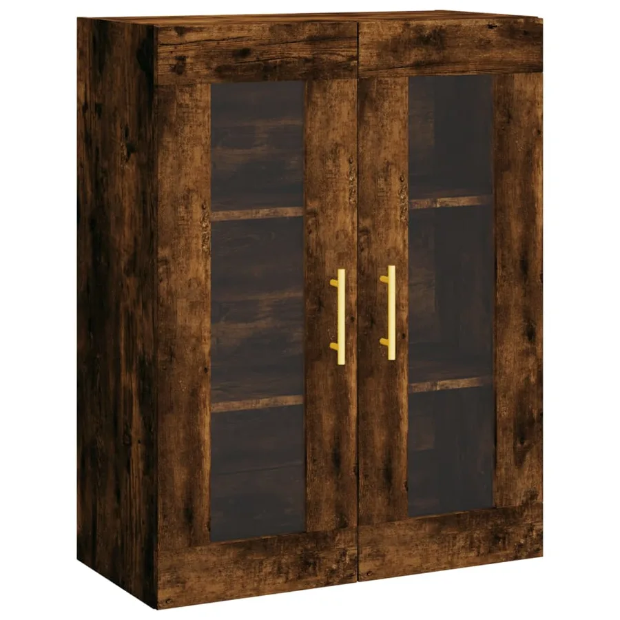 Armoires murales 2 pcs chêne fumé bois d'ingénierie - 5