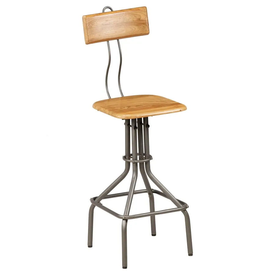Chaises de bar lot de 2 teck massif de récupération - 12