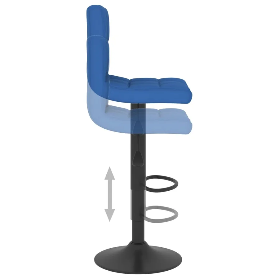 Tabourets de bar lot de 2 bleu tissu - 7