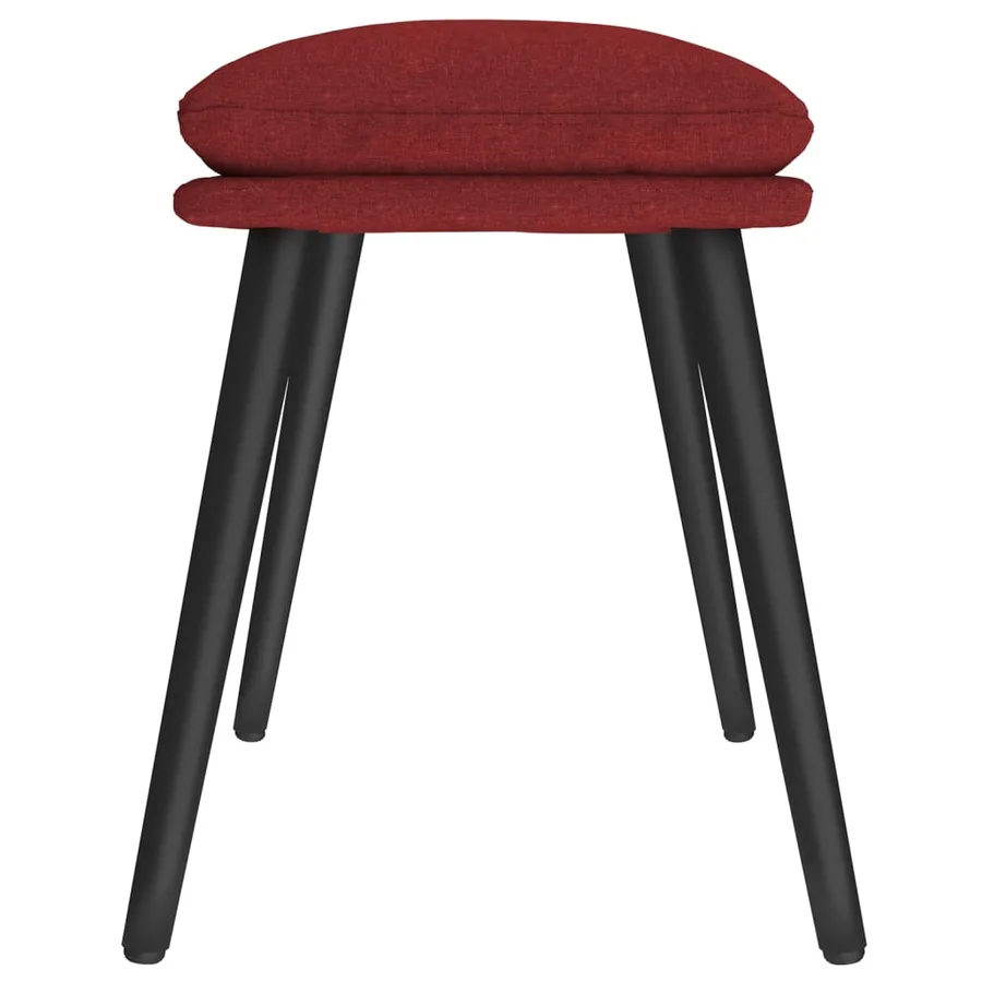 Repose-pied Rouge 45x29,5x35 cm Tissu - 4