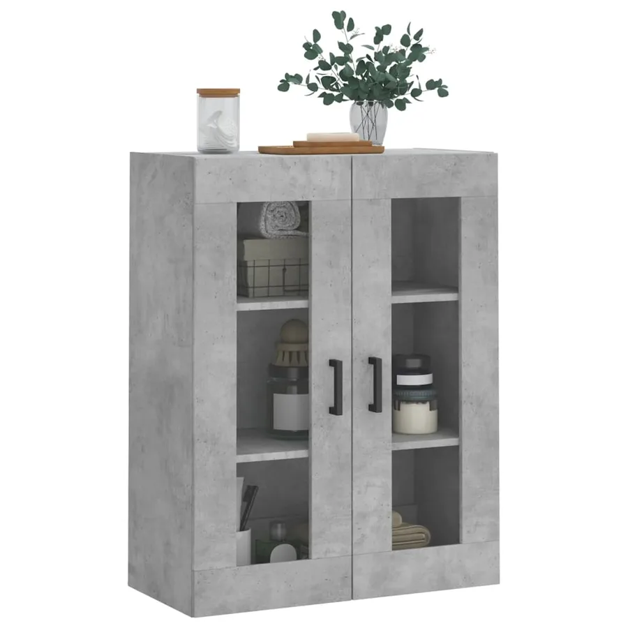 Armoire murale gris béton 69,5x34x90 cm - 4