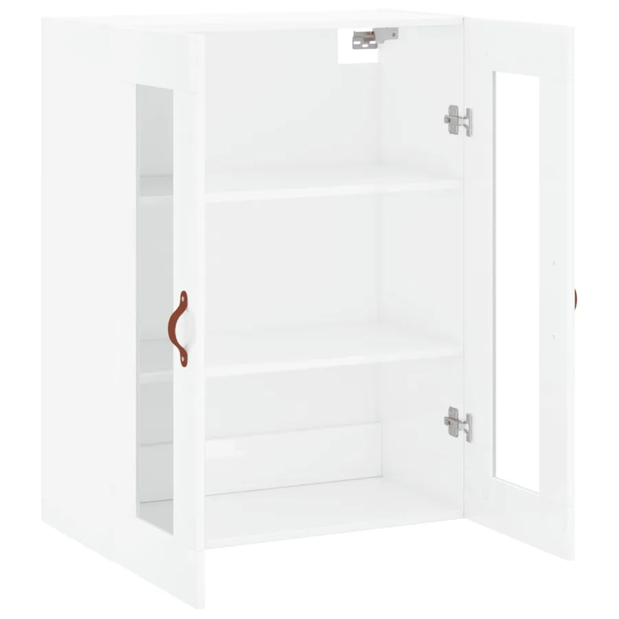 Armoire murale blanc brillant 69,5x34x90 cm - 7