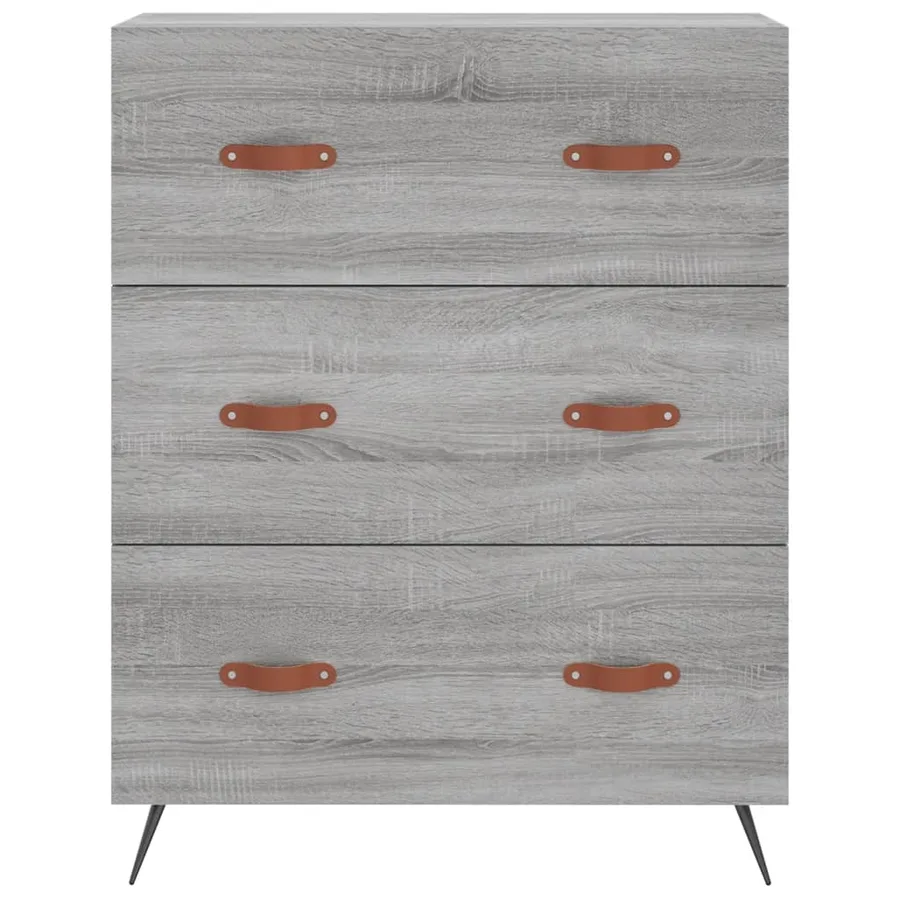 Buffet haut Sonoma gris 69,5x34x180 cm Bois d'ingénierie - 7