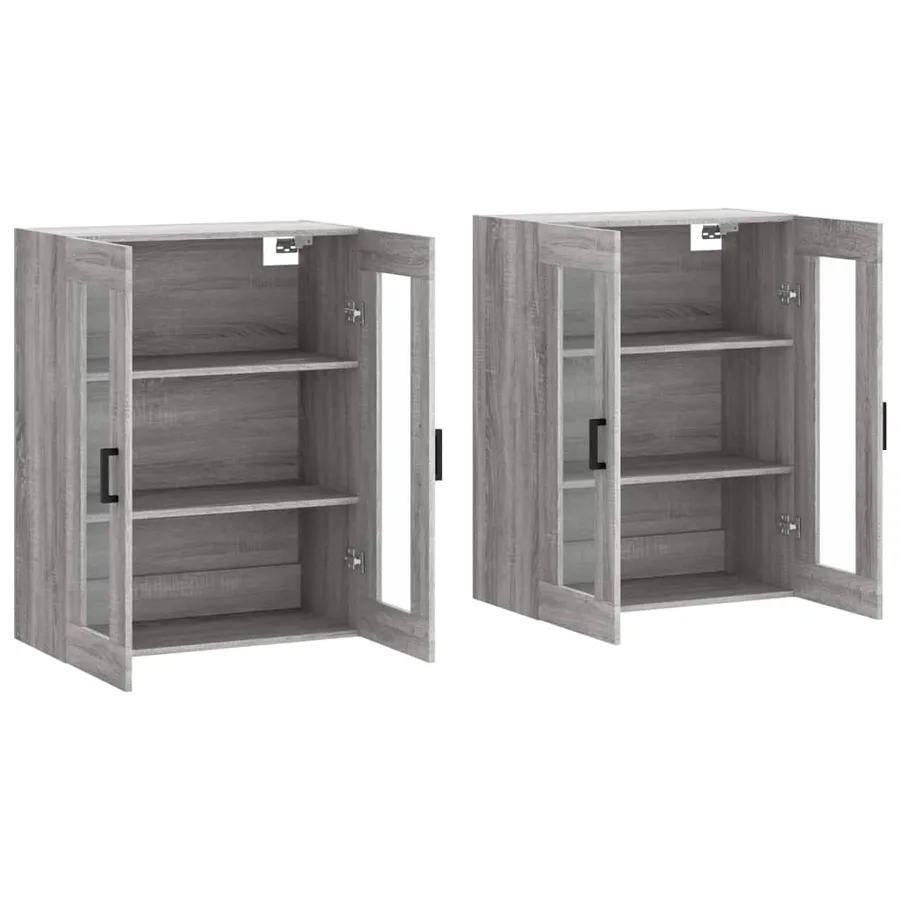 Armoires murales 2 pcs sonoma gris bois d'ingénierie - 4