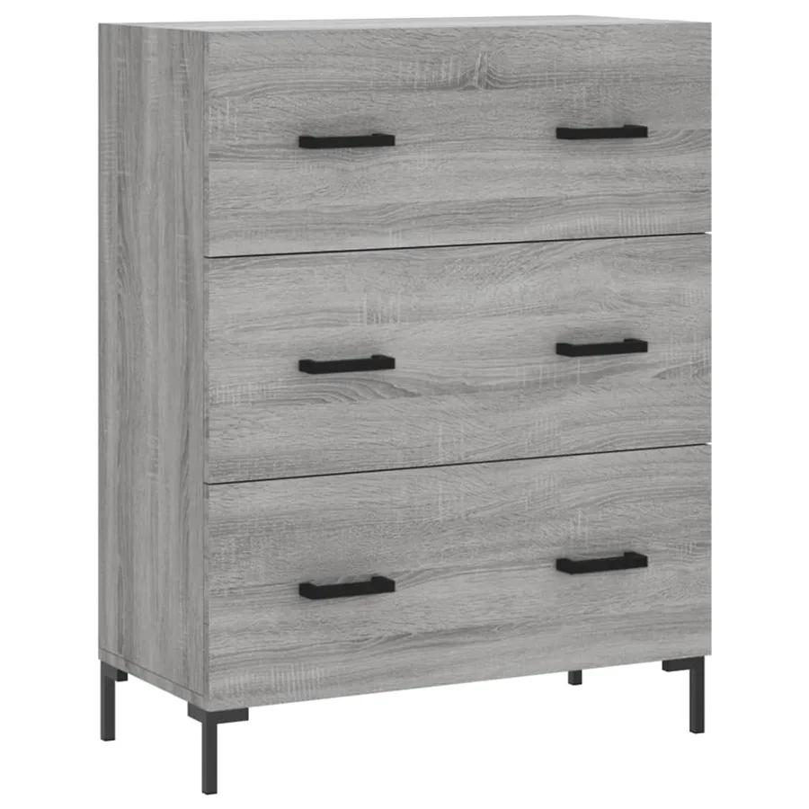 Buffet haut Sonoma gris 69,5x34x180 cm Bois d'ingénierie - 7