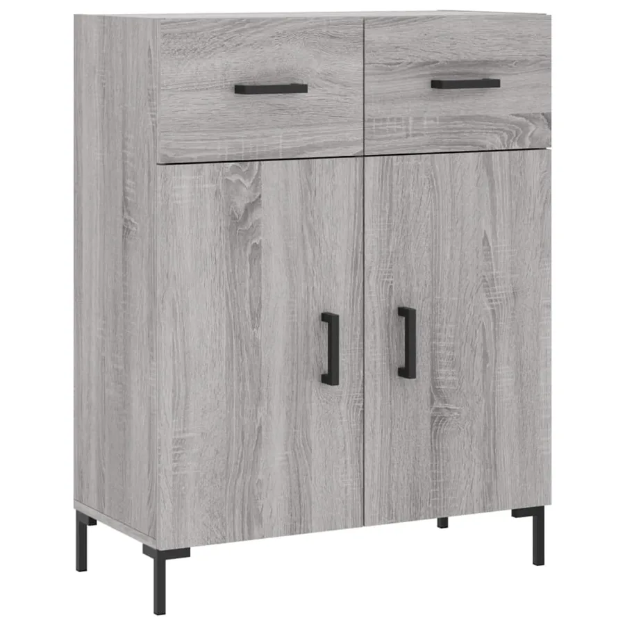 Buffet haut Sonoma gris 69,5x34x180 cm Bois d'ingénierie - 7