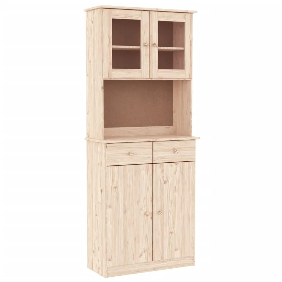 Buffet ALTA 77x35x188 cm bois massif de pin - 2