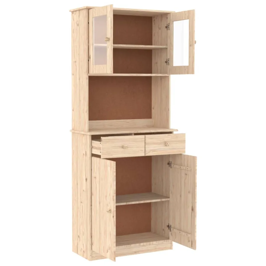 Buffet ALTA 77x35x188 cm bois massif de pin - 4