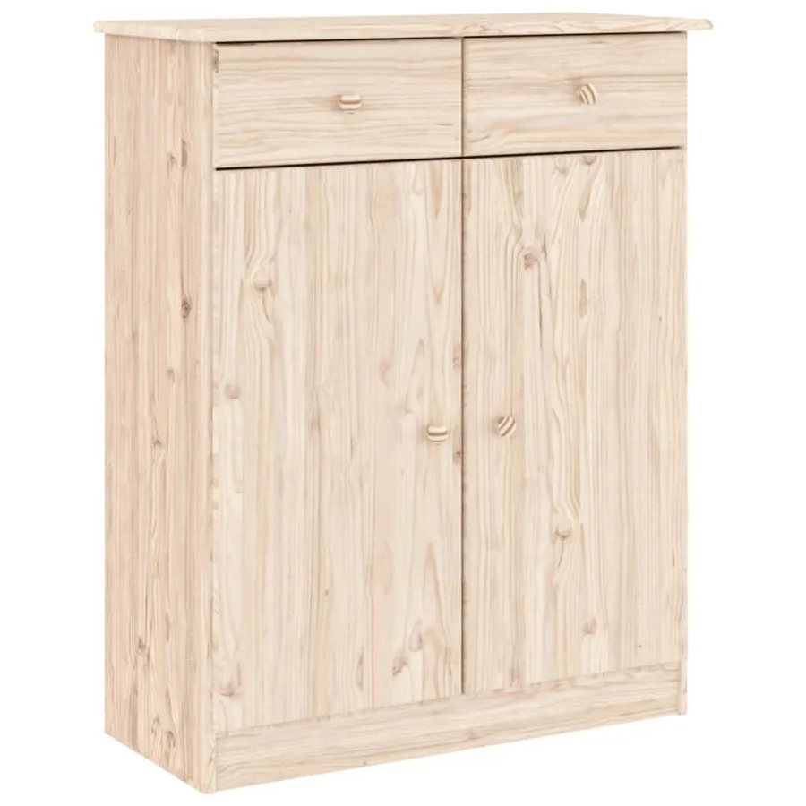 Buffet ALTA 77x35x188 cm bois massif de pin - 6