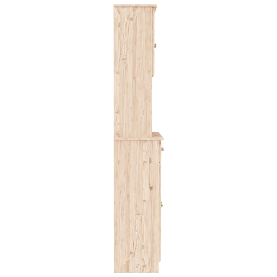 Buffet ALTA 77x35x188 cm bois massif de pin - 7
