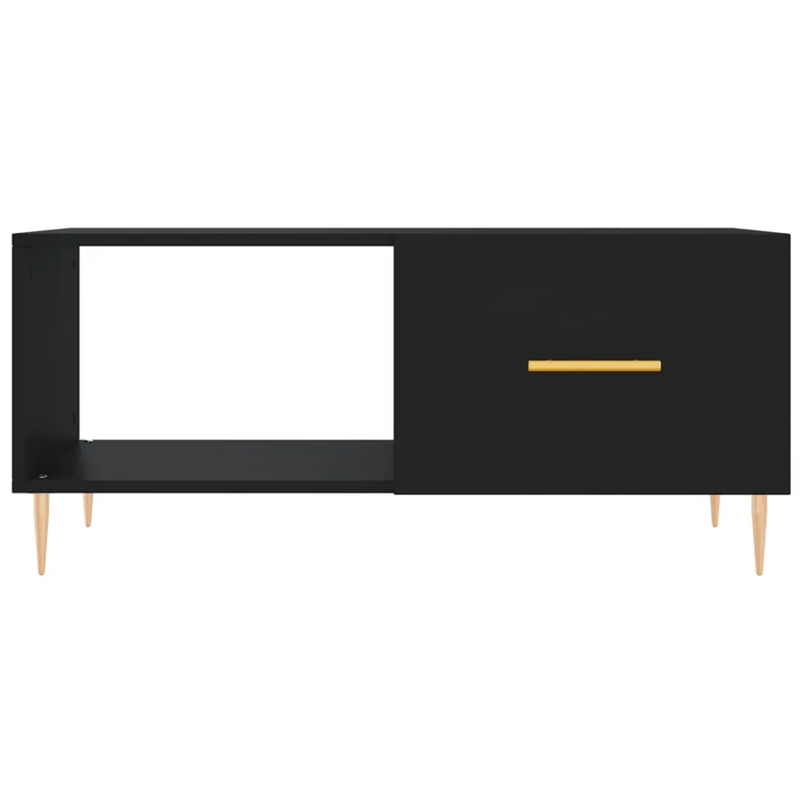 Table basse noir 90x50x40 cm bois d'ingénierie - 5