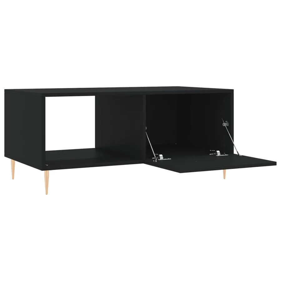 Table basse noir 90x50x40 cm bois d'ingénierie - 6