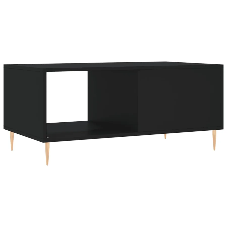 Table basse noir 90x50x40 cm bois d'ingénierie - 8