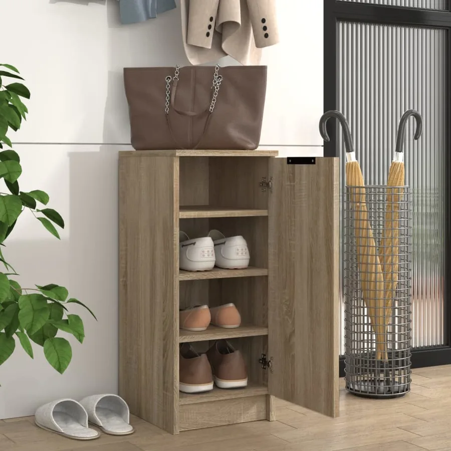Armoire à chaussures Chêne Sonoma 30x35x70 cm Bois d'ingénierie - 3