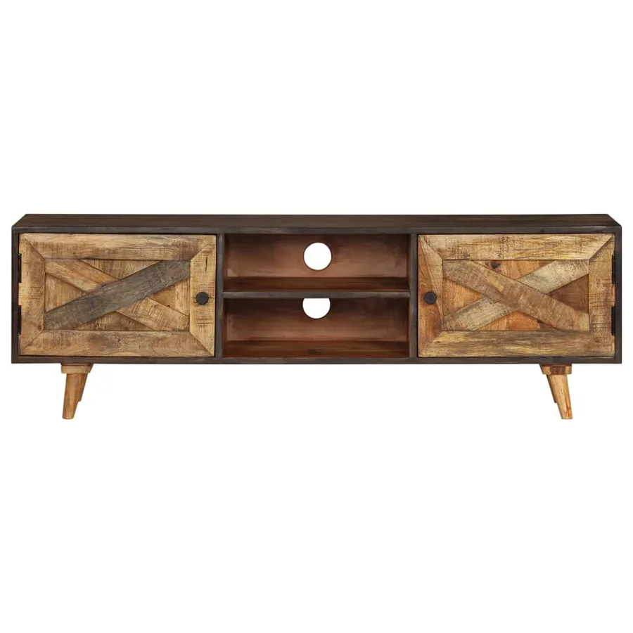 Meuble TV Bois de manguier massif 140 x 30 x 45 cm - 2