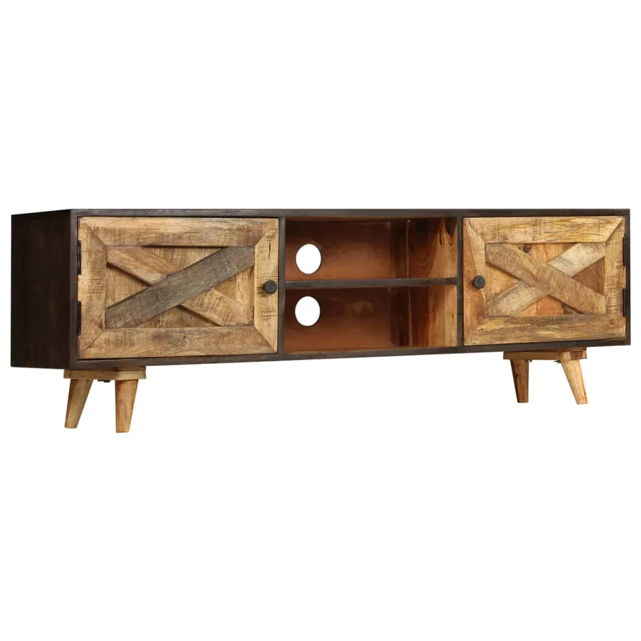 Meuble TV Bois de manguier massif 140 x 30 x 45 cm - 3