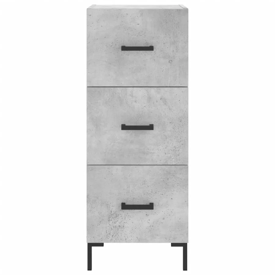 Buffet haut Gris béton 34,5x34x180 cm Bois d'ingénierie - 6